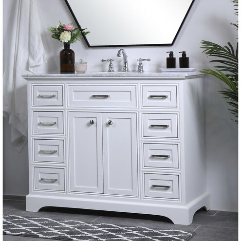 Americana 84 X 22 X 70 inch White Vanity Sink Set