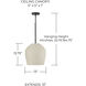 Della 1 Light 13 inch Terracotta Ivory Pendant Ceiling Light
