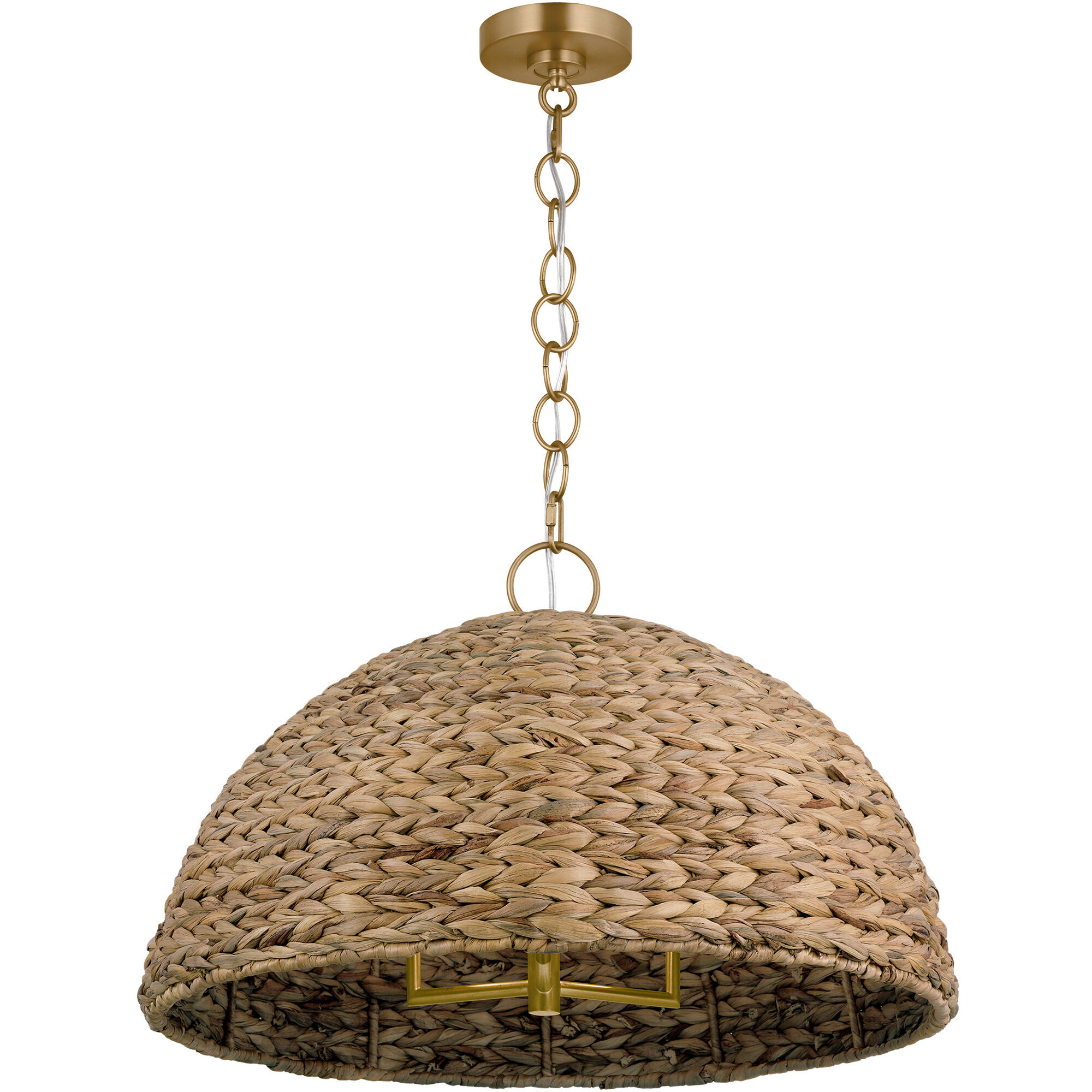 ED Ellen DeGeneres Cay 3 Light 24 inch Burnished Brass Pendant Ceiling Light