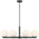 Ardeva 8 Light 34 inch Matte Black Chandelier Ceiling Light
