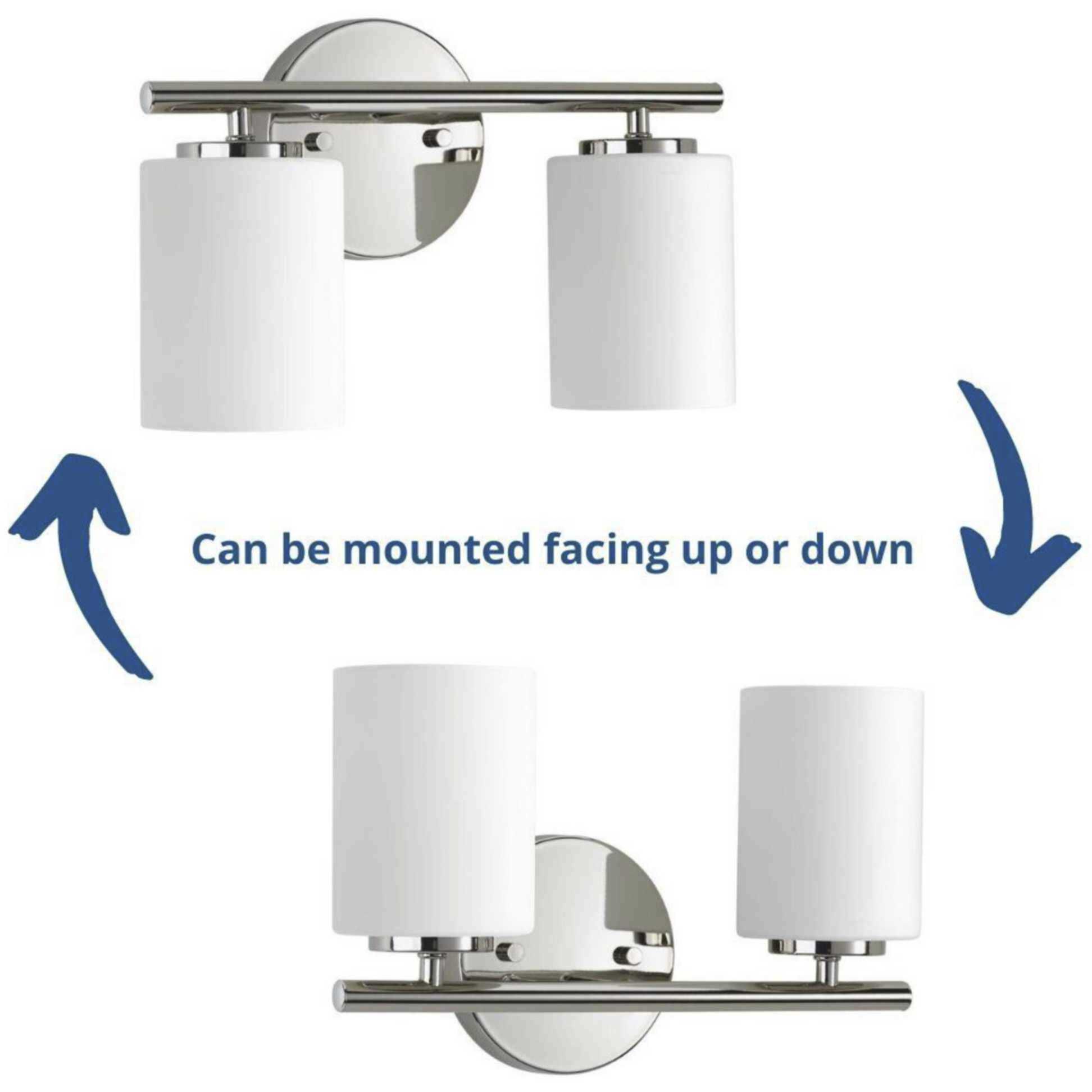 Replay 2 Light 13 inch Polished Nickel Bath Vanity Wall Light