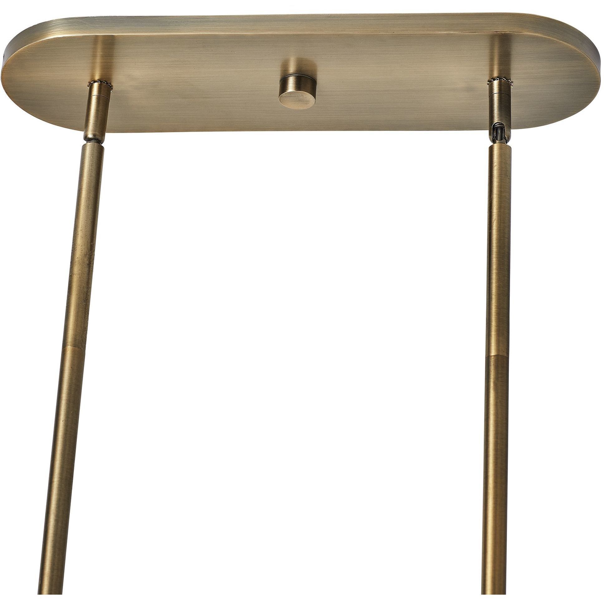 Droplet 11 Light 52 inch Antique Brass Linear Chandelier Ceiling Light