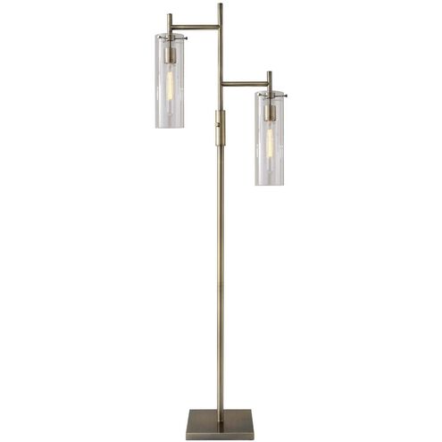 Adesso Dalton 64 inch 40.00 watt Antique Brass Floor Lamp Portable Light 3853-21 - Open Box