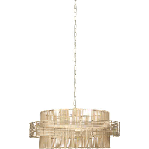 Concentric 2 Light 30 inch Natural Rattan Pendant Ceiling Light
