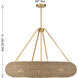 Gaia 6 Light 40 inch Warm Brass Pendant Ceiling Light