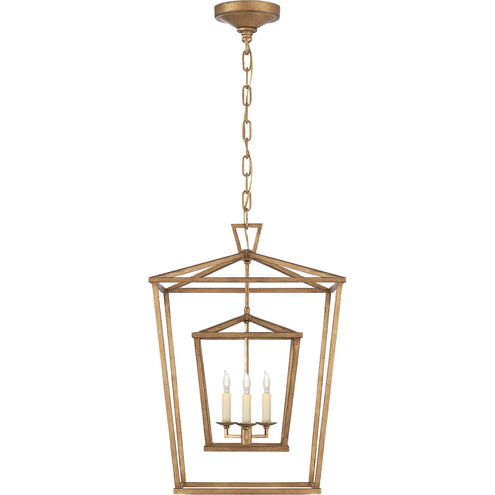 Chapman & Myers Darlana 3 Light 17 inch Gilded Iron Double Cage Lantern Pendant Ceiling Light, Medium