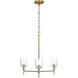 Thom Filicia Hartley 3 Light 24 inch Burnished Brass Chandelier Ceiling Light