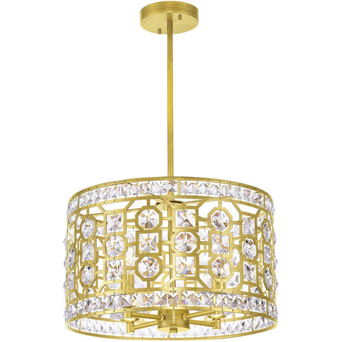 Belinda 4 Light 16 inch Champagne Drum Shade Chandelier Ceiling Light