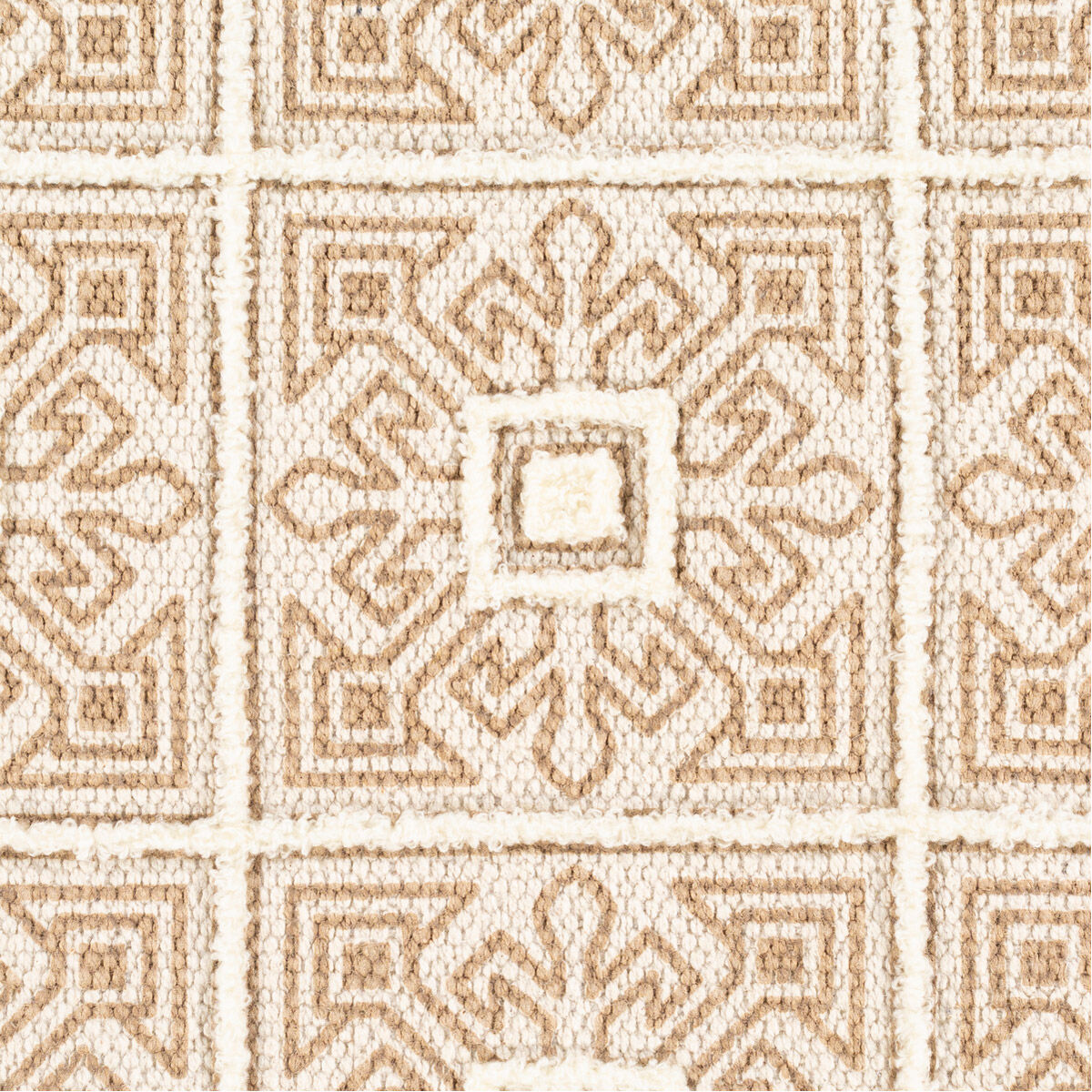 Parisa 20 X 20 inch Cream/Camel Pillow Kit, Square