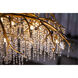 Canada LED 43 inch Gold Chandelier Ceiling Light, Crystal