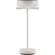 Crystal 14.38 inch 2 watt White Rechargeable Table Lamp Portable Light