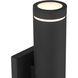 Supotto LED 14 inch Sand Coal Outdoor Wall Mount