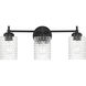 Claire 3 Light 21.13 inch Flat Black Vanity Light Wall Light
