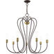 Lucerne 7 Light 30 inch Bronze with Antique Brass Accents Chandelier Ceiling Light