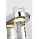 Marie Flanigan Theron LED 3.25 inch Polished Nickel and Clear Wavy Glass Linear Bath Sconce Wall Light