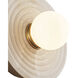 Dahlia LED 6 inch Vintage Brass Bath Vanity Light Wall Light in Vintage Brass and Alabaster