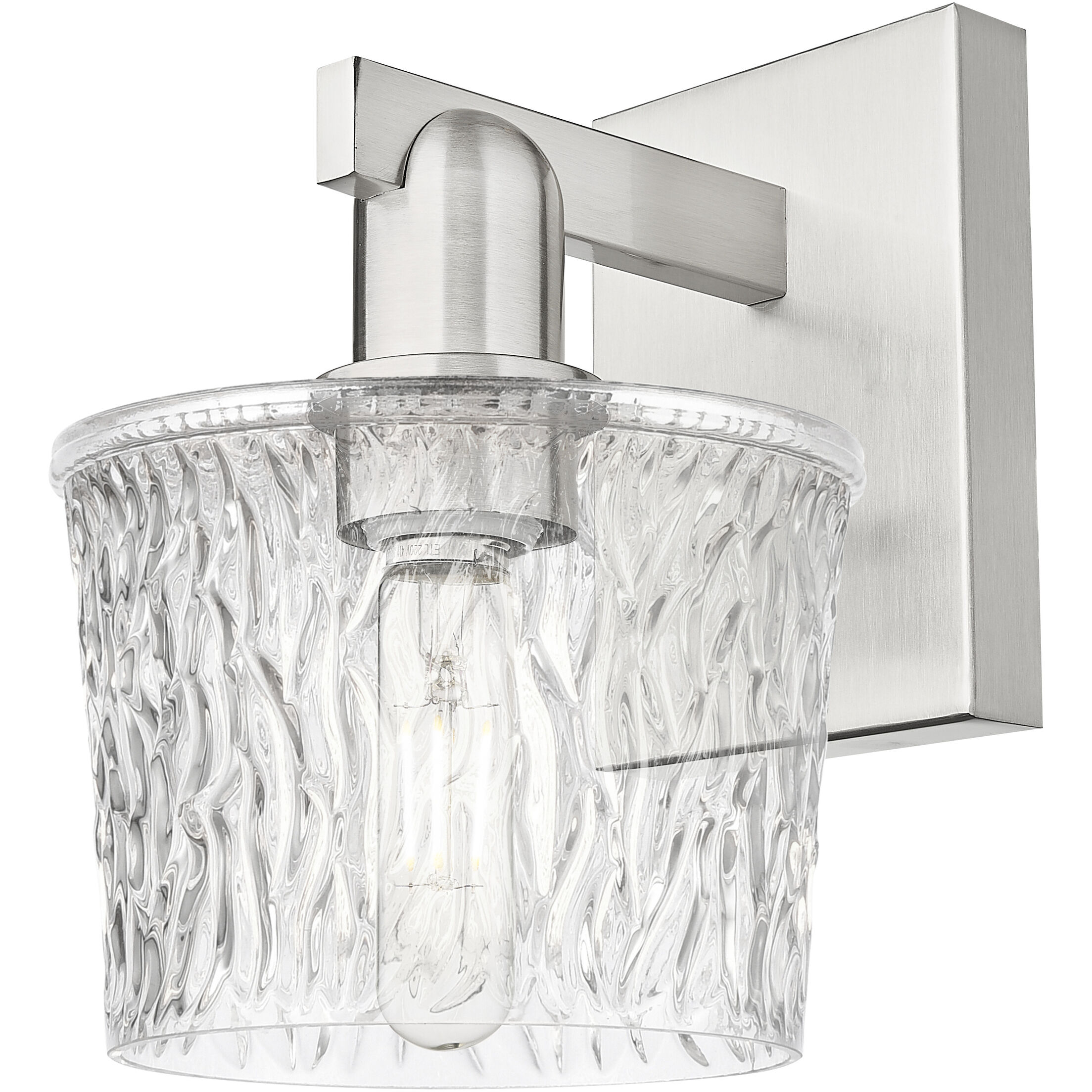 Arcadia Niagara Armed Sconce Wall Light in Brushed Satin Nickel