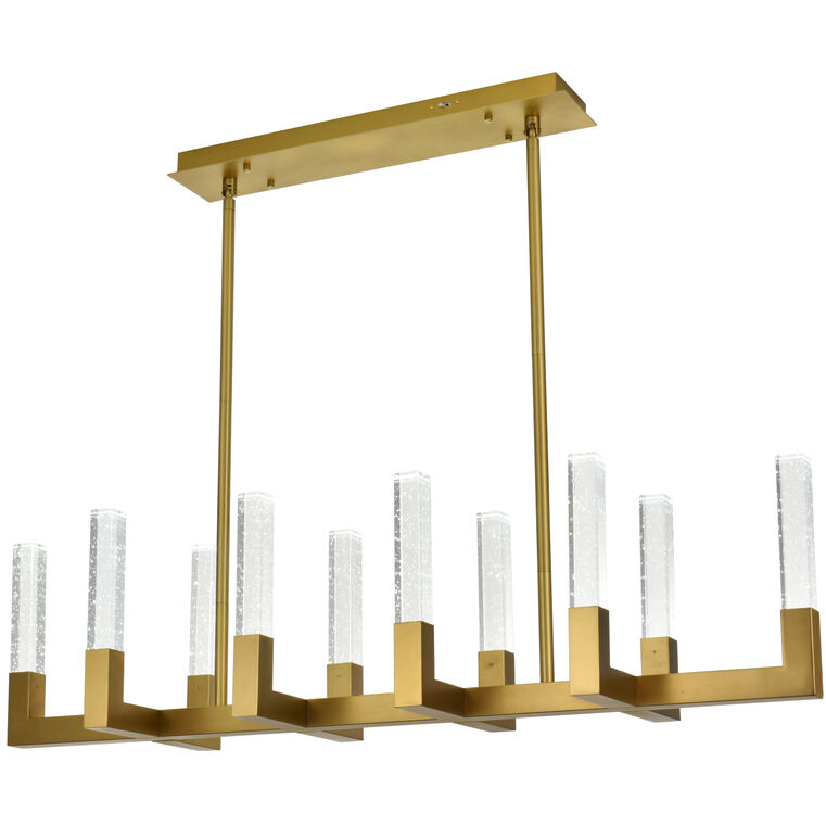 Noemi 10 Light 12 inch Satin Gold Pendant Ceiling Light