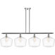 Ballston Cindyrella 4 Light 50 inch Polished Chrome Island Light Ceiling Light in Incandescent, Clear Glass