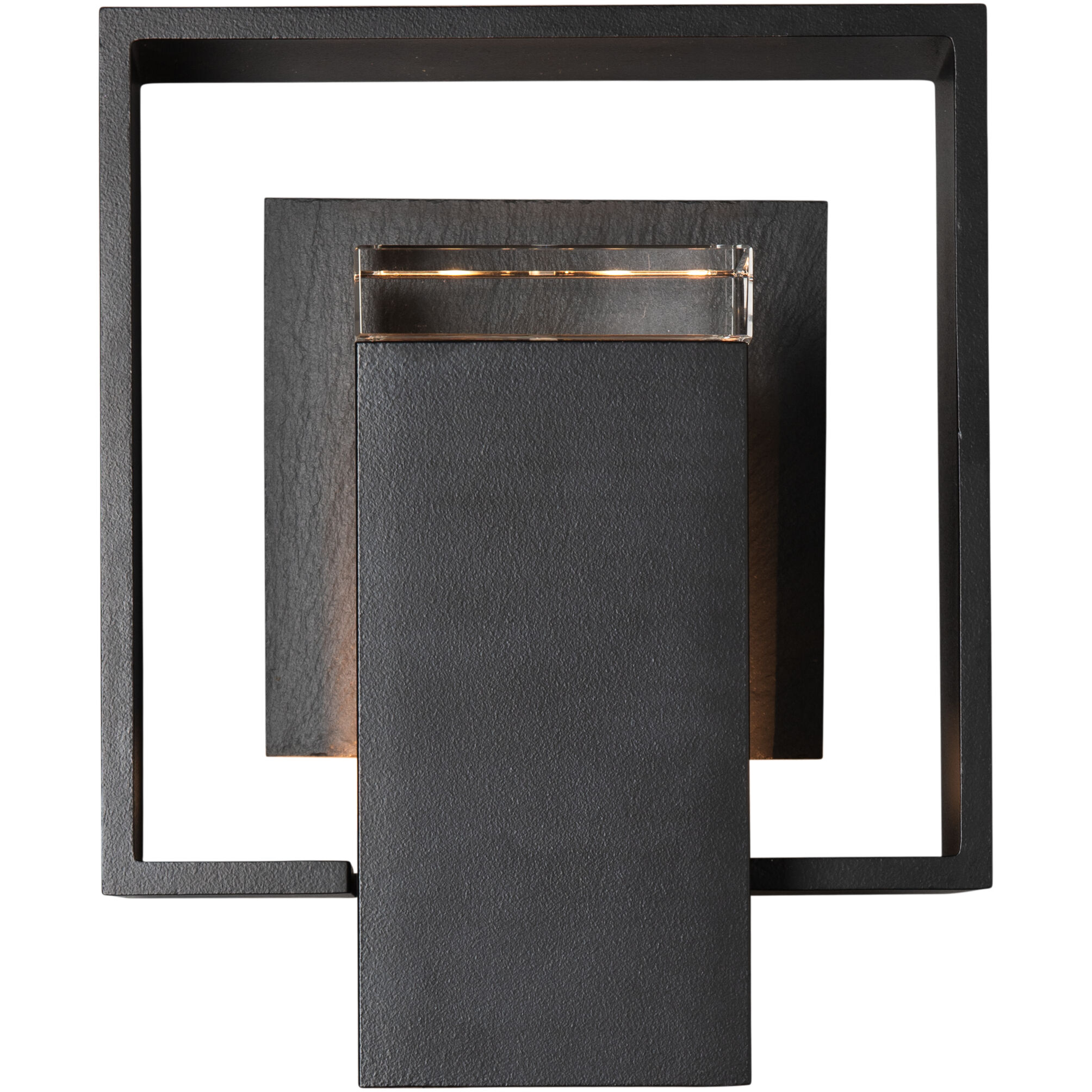 Shadow Box 1 Light 8.5 inch Coastal Black Outdoor Sconce, Small