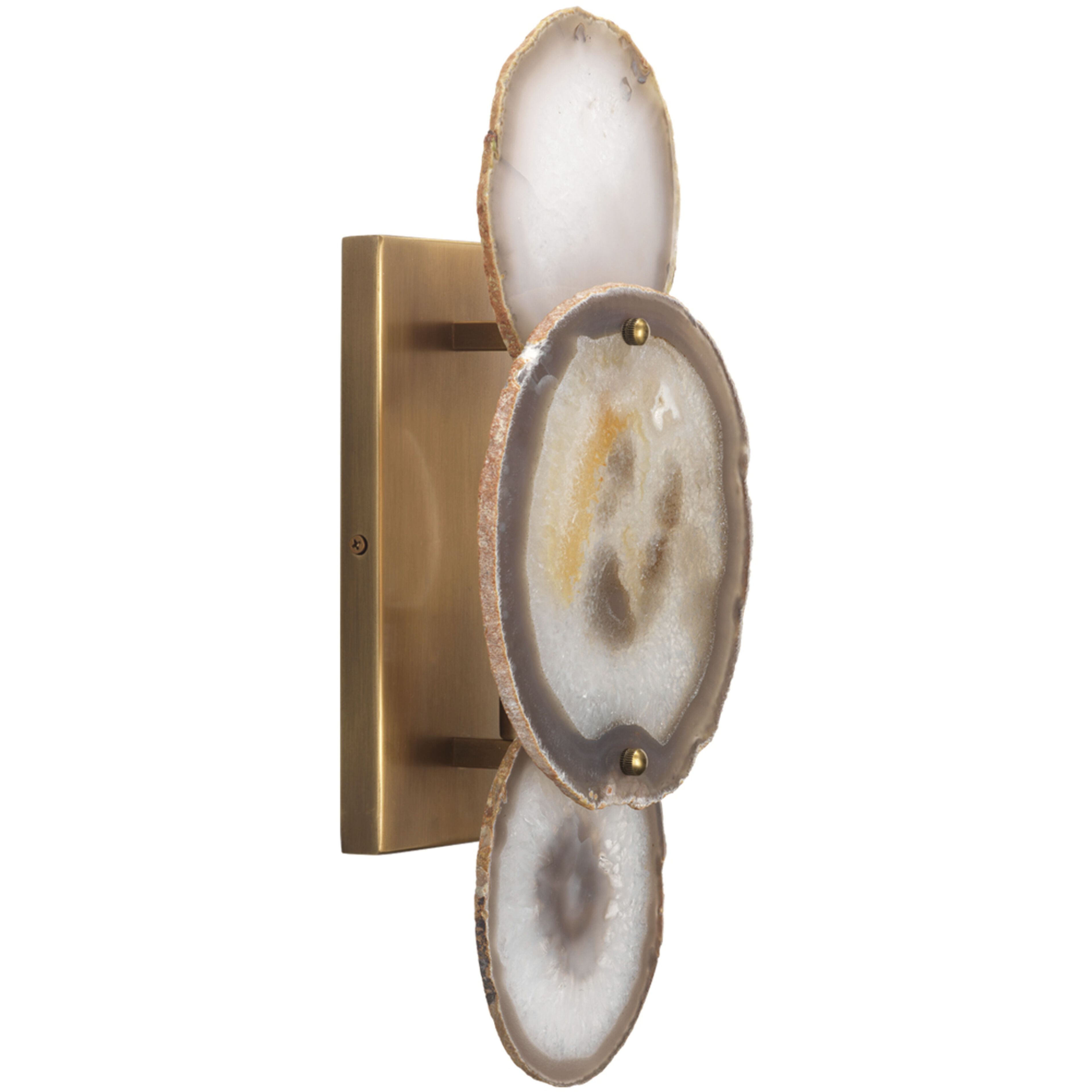 Trinity 1 Light 7 inch Pale Lavender Agate & Antique Brass Wall Sconce Wall Light