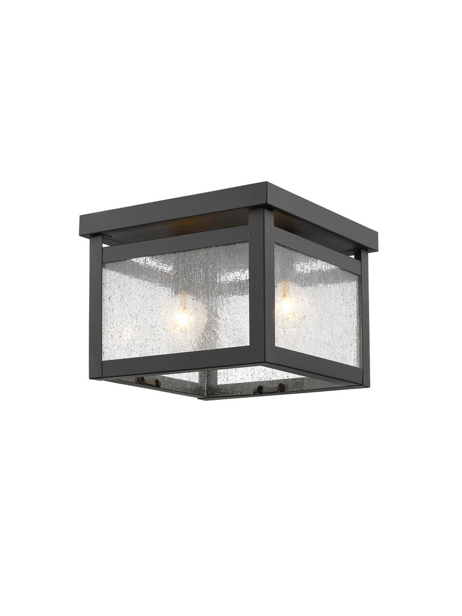 Milford 2 Light 8 inch Bronze Flush Mount Ceiling Light