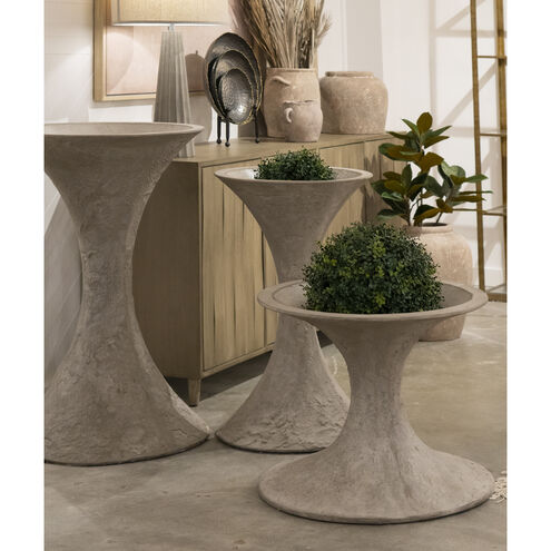 Hourglass Weathered Gray Outdoor Planter