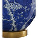 Sakura 31 inch Blue/White/Raffia Table Lamp Portable Light