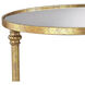 Alcazar 25 X 18 inch Antique Gold with Mirror Accent Table, Set of 2