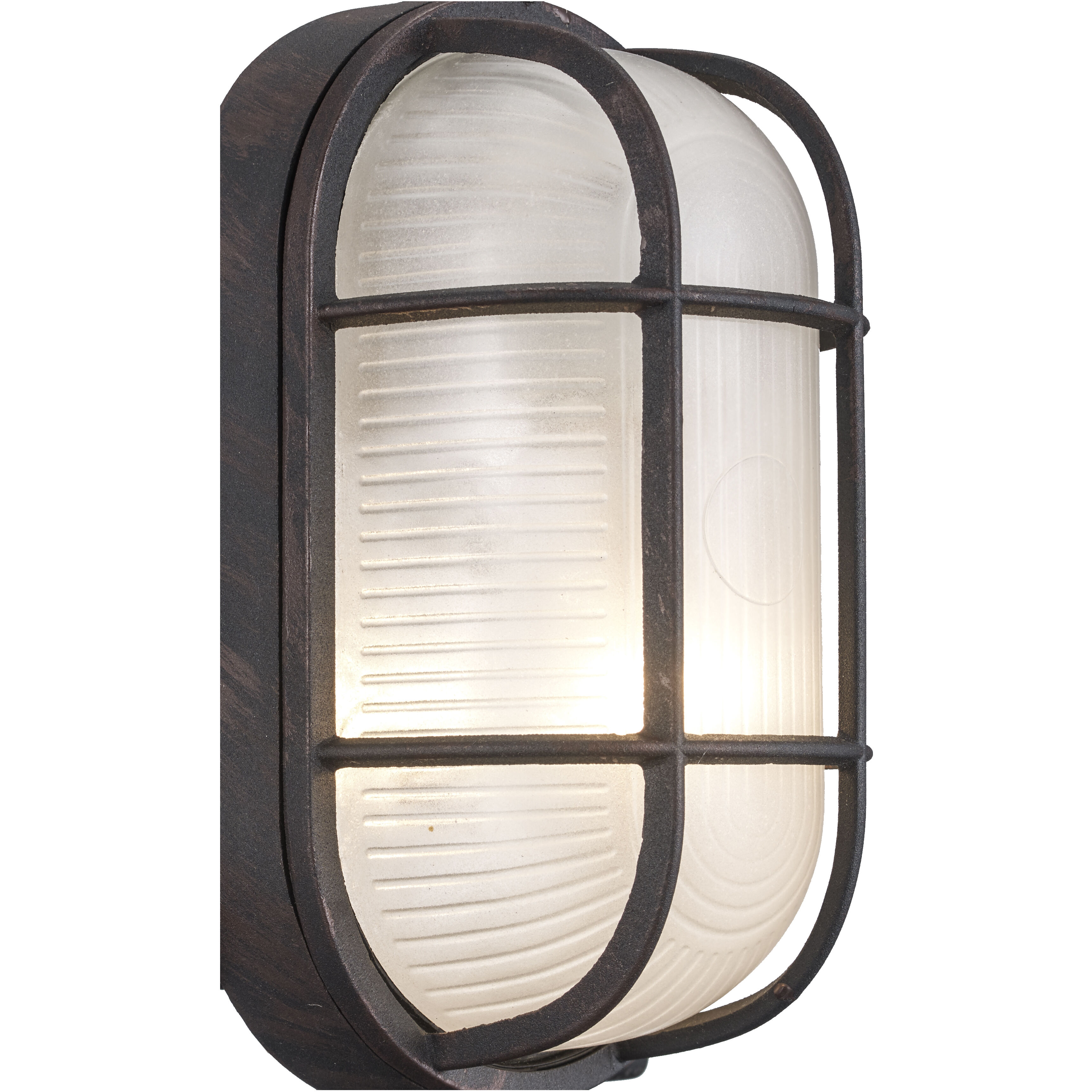 Aria 1 Light 9 inch Rust Outdoor Bulkhead