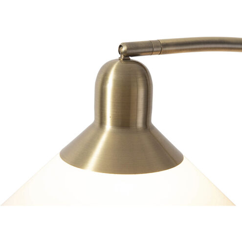 Melmar 60 inch 100.00 watt Walnut and Weathered Brass with Black Arc Floor Lamp Portable Light