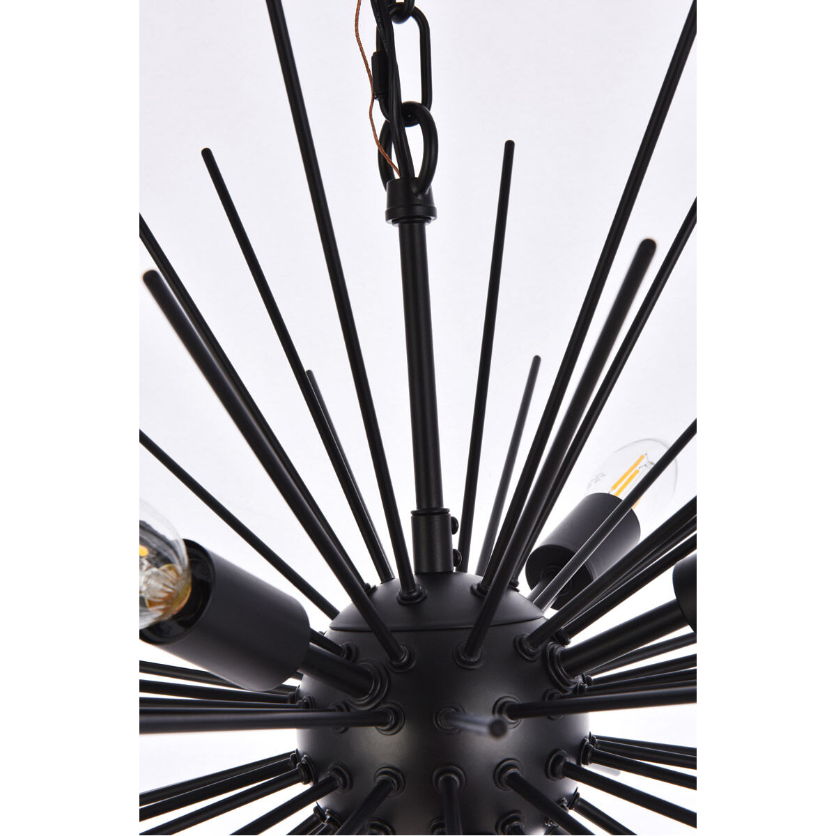 Timber 8 Light 20 inch Black Pendant Ceiling Light