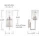 Carter 1 Light 5 inch Brushed Nickel Sconce Wall Light