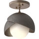 Brooklyn 1 Light 6 inch Ink and Oil Rubbed Bronze Semi-Flush Ceiling Light