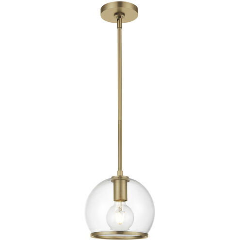 Coast 1 Light 8 inch Vintage Brass Down Mini Pendant Ceiling Light