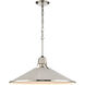 Danique 1 Light 24 inch Sunbleached Oak with Polished Nickel Pendant Ceiling Light in Sunbleached Oak/Polished Nickel