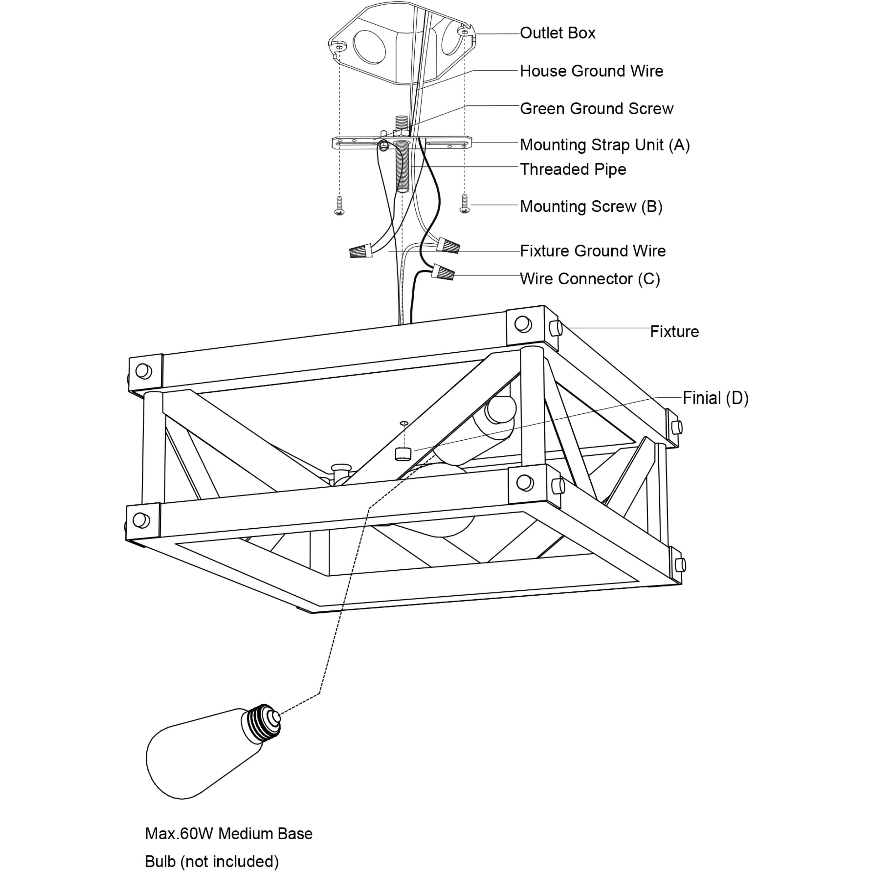 Wade LED 13 inch Matte Black and Sycamore Flush Mount Ceiling Light