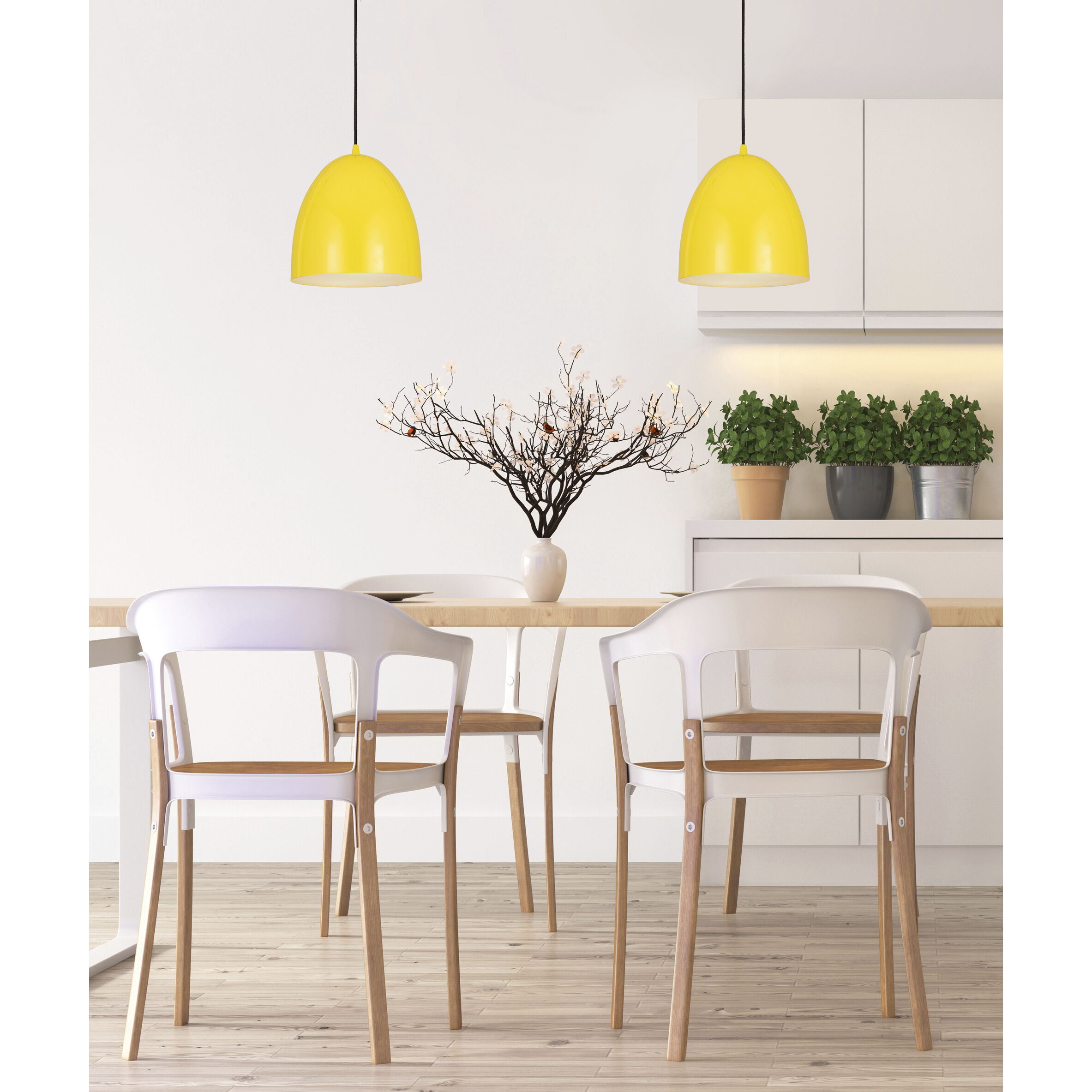 Z-Studio 1 Light 9.5 inch Yellow Pendant Ceiling Light