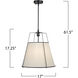 Pullman LED 17 inch Black Pendant Ceiling Light