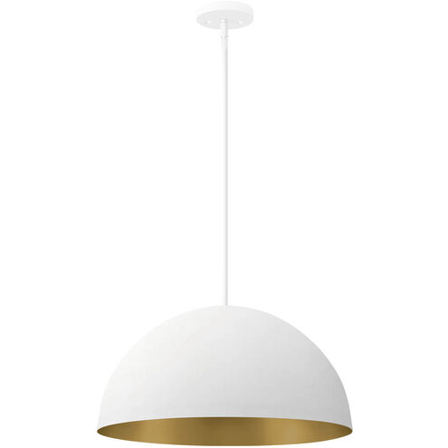 Elias LED 17.75 inch Matte White Pendant Ceiling Light