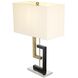 Geometric 27 inch 40.00 watt Black/Natural/White Table Lamp Portable Light