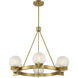 Darien 6 Light 32 inch Warm Brass Chandelier Ceiling Light