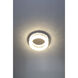 Sassi LED 15 inch Chrome Flush Mount Ceiling Light, Large