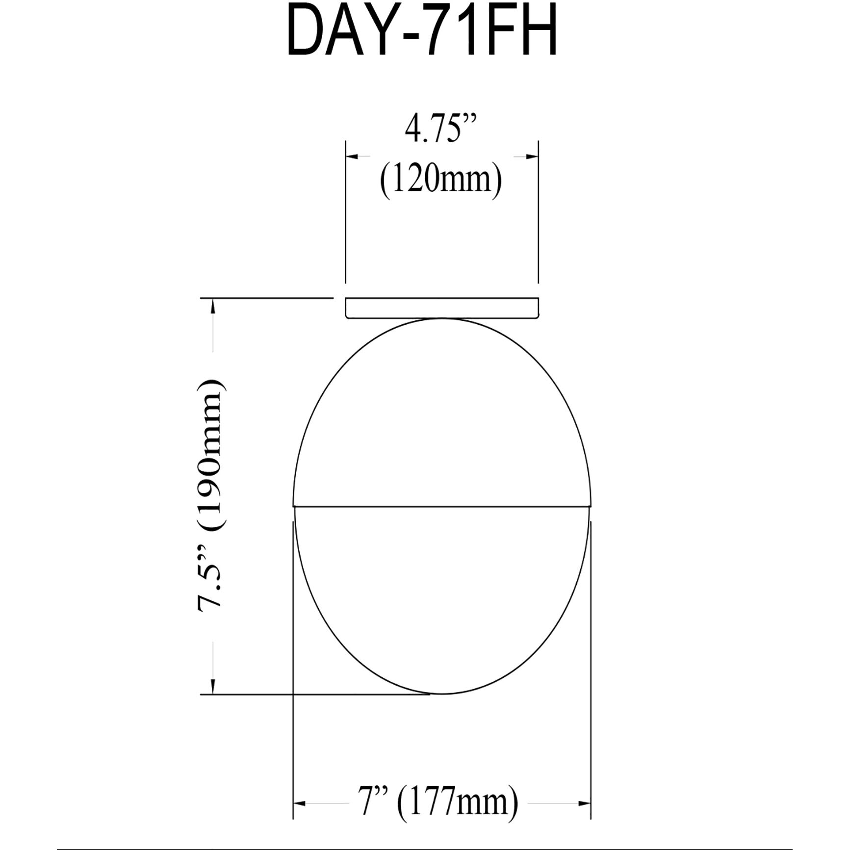 Dayana 1 Light 7 inch Matte Black Flush Mount Ceiling Light