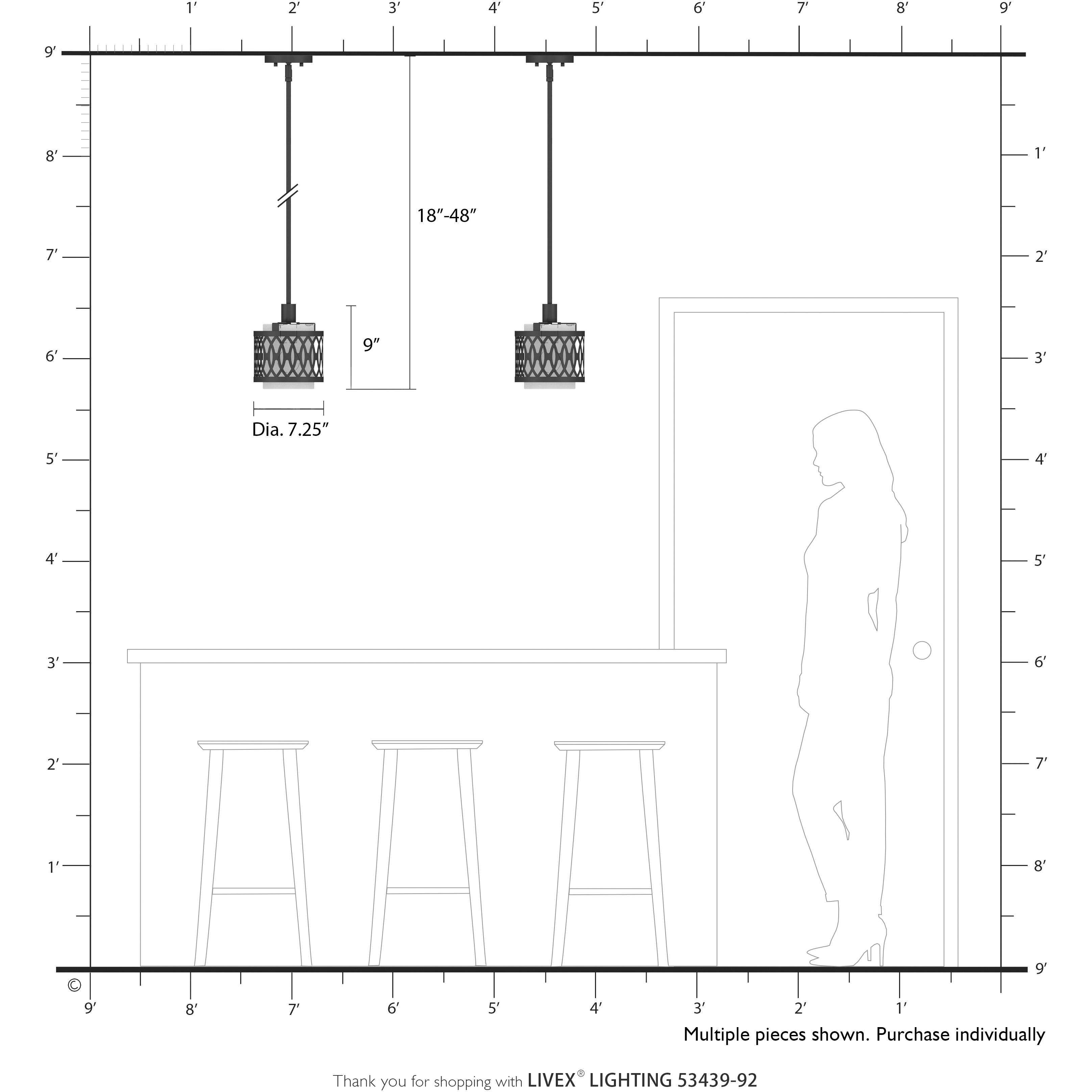 Vistaview 1 Light 7.25 inch English Bronze Mini Pendant Ceiling Light