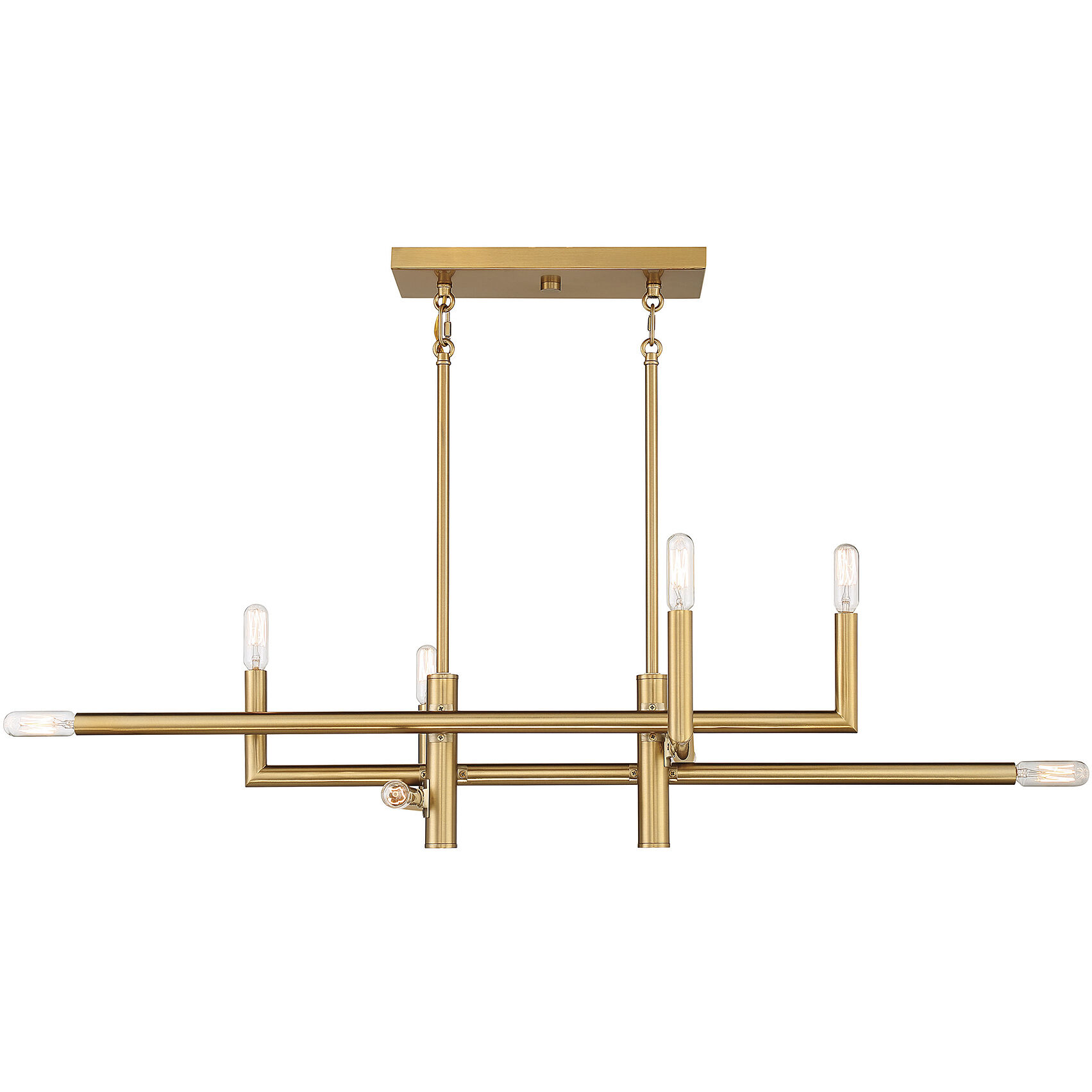 Cristofer 8 Light 36 inch Warm Brass Linear Chandelier Ceiling Light, Essentials