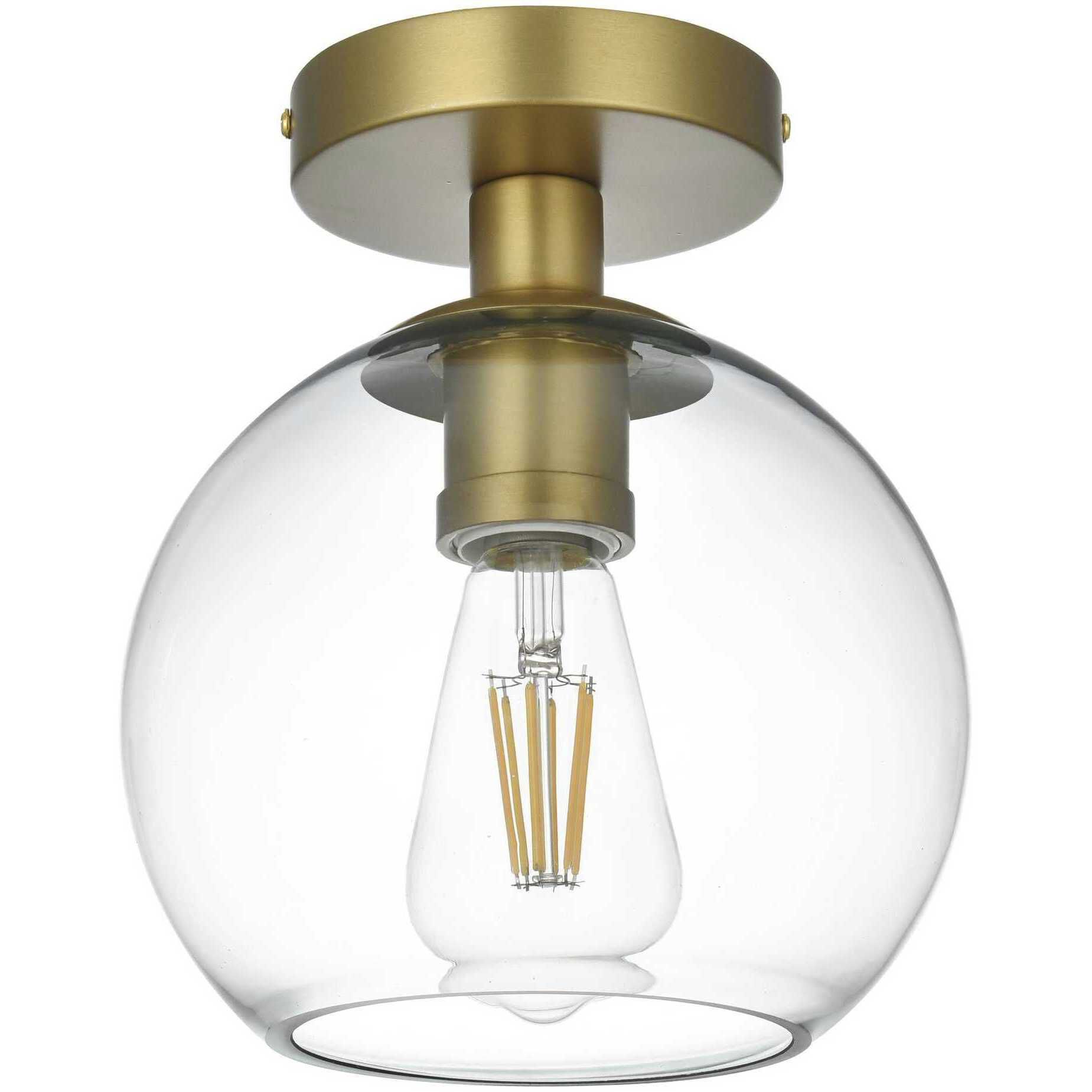 Baxter 1 Light 8 inch Satin Gold Flush Mount Ceiling Light