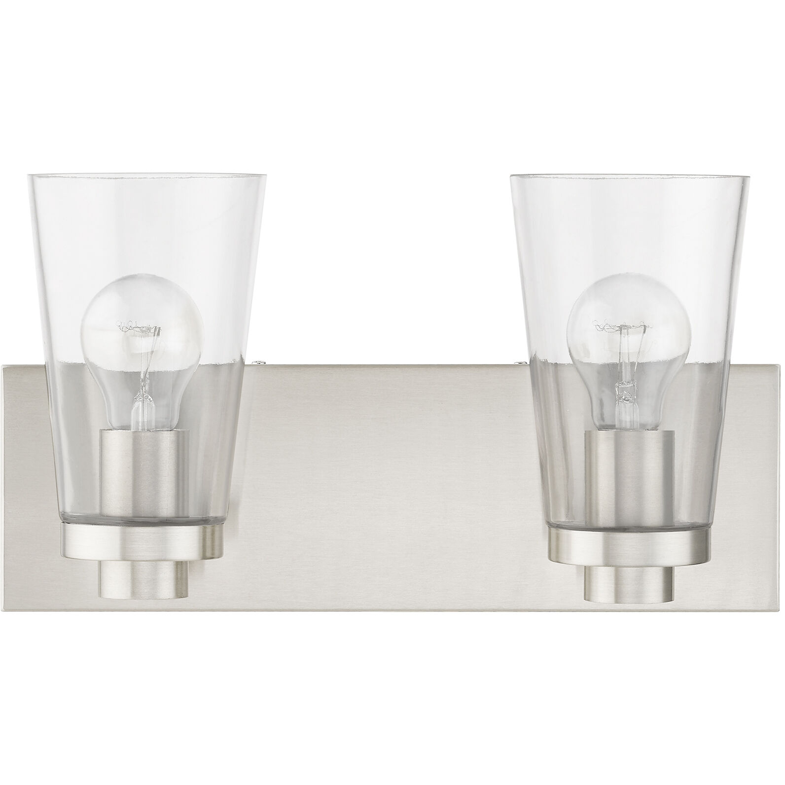 Cityview 2 Light 14 inch Brushed Nickel Vanity Sconce Wall Light