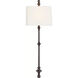 Chapman & Myers Cawdor 1 Light 12.5 inch Aged Iron Wall Sconce Wall Light in Linen
