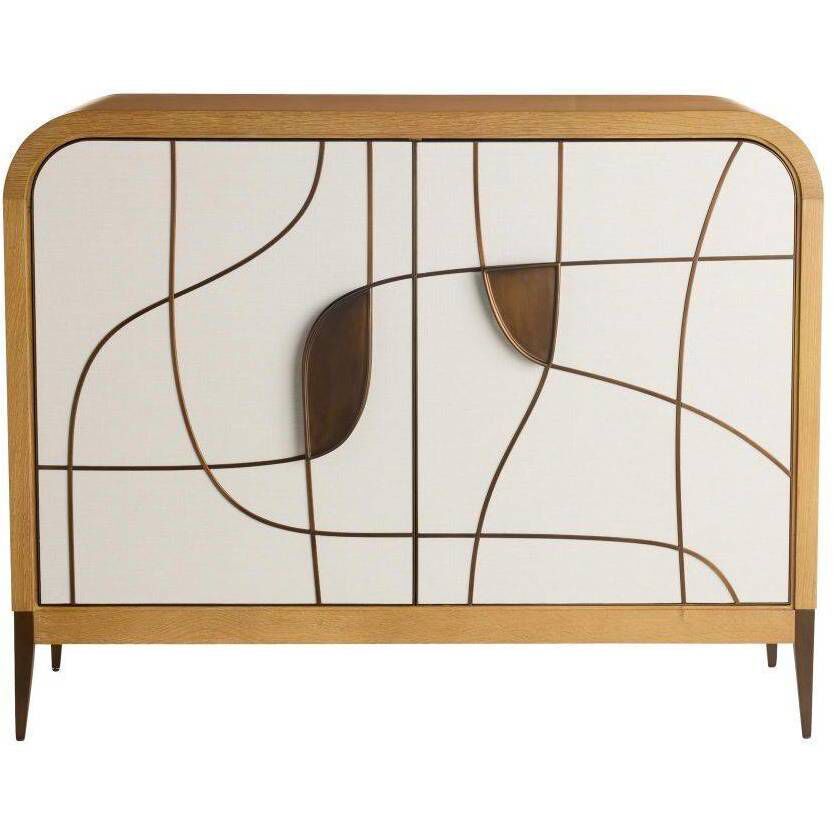 Hardin Oyster and Beige with Heritage Brass Cabinet